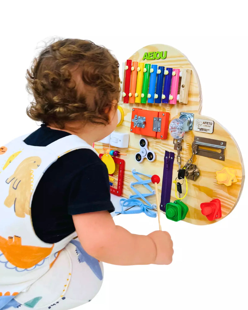 Painel Sensorial Educativo Montessori Nuvem + Brinde Exclusivo Hoje!