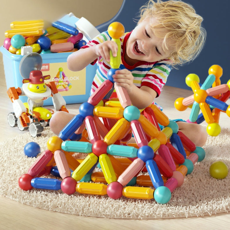 Blocos Magnéticos ForKids | Construções 3D Criativas Para Crianças