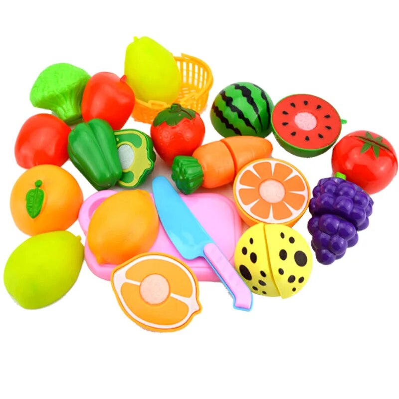 Conjunto de Frutas e Legumes Brinquedo Educativo Infantil