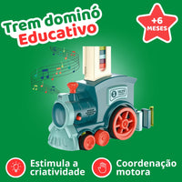 Trem Dominó Educativo ForKids C/ 100 Dominós
