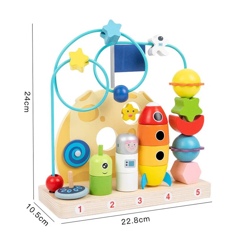 Labirinto Aramado Aventura Espacial Brinquedo Educativo de Madeira