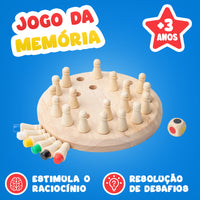 Jogo de Memória em Madeira - Montessori Brinquedos